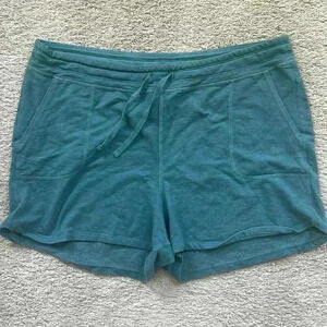 Patagonia Teal Green Drawstring Women’s Shorts